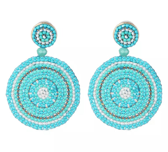 Boho turquoise beads earrings
