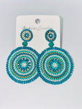 Boho turquoise beads earrings