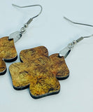 Handmade wood earrings
