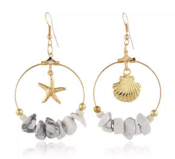 Sea fashion earrings