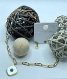 Natural square Pendant Necklace