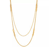Trendy Long necklace - stainless steel