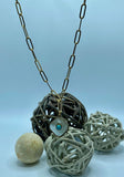 Natural square Pendant Necklace