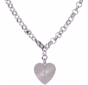 Stainless steel Heart Pendant Necklace